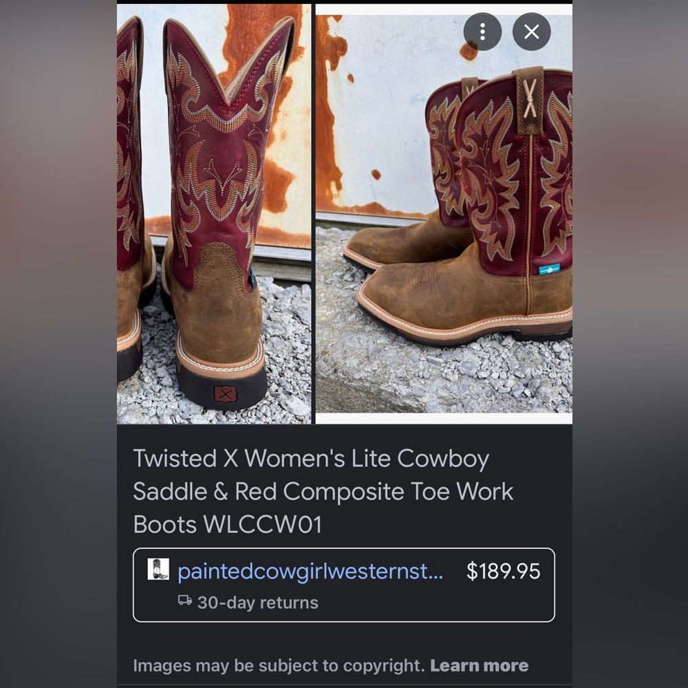 Women’s Twisted X work boots